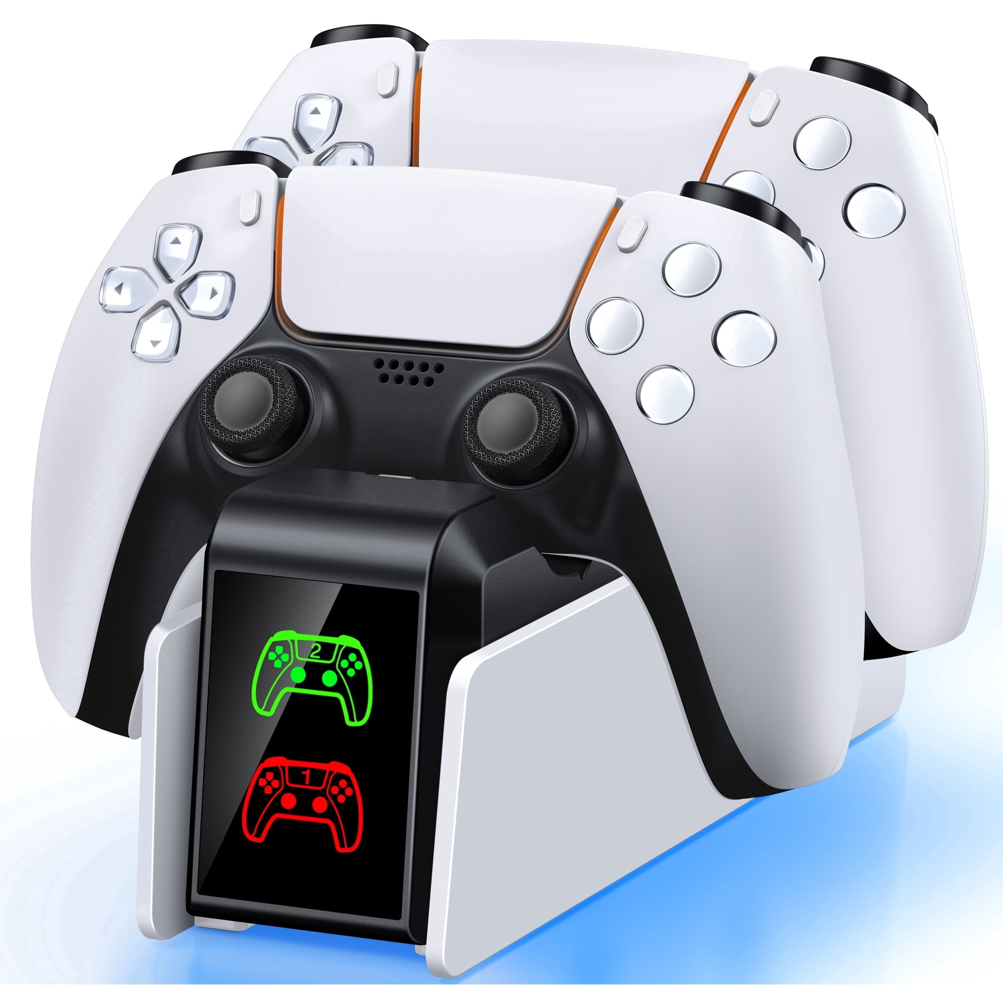 Controller Charger for PS5, Dual Controller Charging Station for Playstation 5 with LED Indicator/Fast Charging Cable