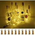 thumbnail image 1 of LAICAIW Wine Bottle Lights with Cork, 10 Pack Battery Operated LED Cork Shape Silver Copper Wire Colorful Fairy Mini String Lights for DIY, Party, Decor, Christmas, Halloween,Wedding (Warm White), 1 of 6