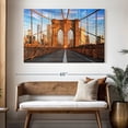 thumbnail image 3 of Elephant Stock Brooklyn Bridge Pedestrian Walkway Wall Art - Horizontal Canvas Wall Art - Living Room Wall Decor - Architecture Canvas - Blue And Gray Decor - 51" x 34", 3 of 8