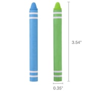 onn. Crayon Tablet Styluses Touch Pen with Soft Silicone Tip, 2 Count Pack - Blue and Green