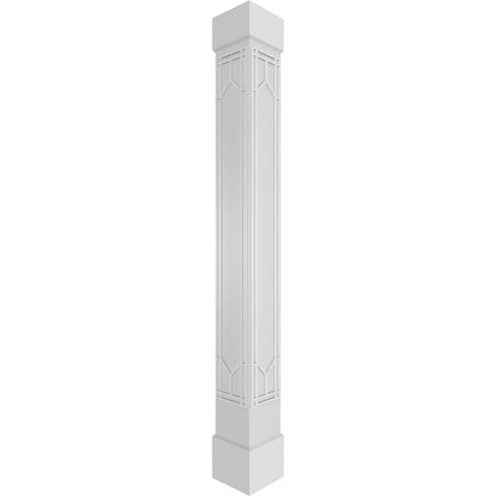 

Ekena Millwork 12 W x 9 H Craftsman Classic Square Non-Tapered Shaker Fretwork Column w/ Standard Capital & Standard Base