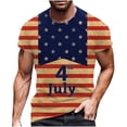 thumbnail image 2 of EGNMCR T-shirts pour Hommes Mode Manches Courtes Col Rond Imprimé T-Shirt Décontracté Blouse, 2 of 5