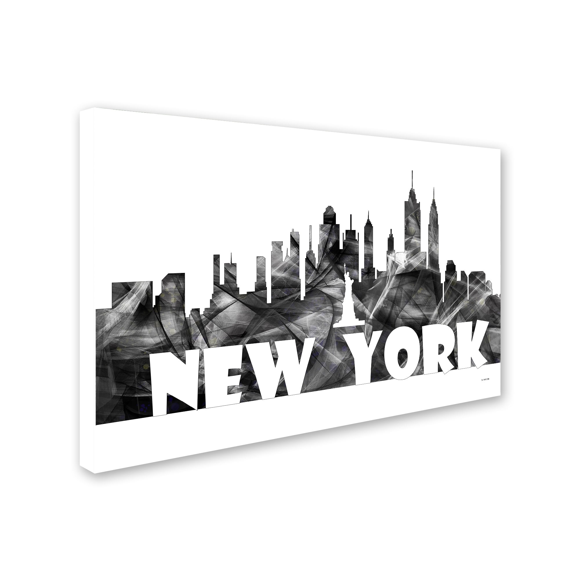 Trademark Fine Art 'New York New York Skyline BG-2' Canvas Art by Marlene Watson