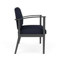 thumbnail image 2 of Amherst Steel Reception Waiting Bariatric Chair / Charcoal Steel / Navy Blue, 2 of 3