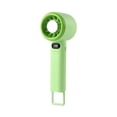 thumbnail image 2 of Linnome Digital Display Handheld Fan High Speed USB Rechargeable Powerful Wind for Outdoor 2.36x2.36x7.48in Z2-Green, 2 of 9