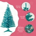 thumbnail image 6 of Mayhihi 4ft Artificial Blue Green Christmas Tree with 50 Warm White Lights, Hinged Mini Tree for Indoor Outdoor Use, 6 of 7