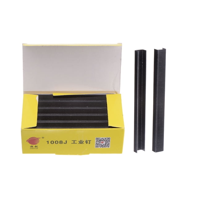 5000uds 1008J Estrecho Grapas 1/3 U-Forma Galvanizado Acabado Neumático Recto Clavos Unique Bargains