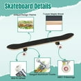 thumbnail image 4 of 31'' Complete Skateboard 7 Layer Canadian Maple Double Kick Deck Skateboards Watercolor beautiful tiger sneaks jungle surrounded by flowers Skate Board for Beginner Adult Gifts, 4 of 5