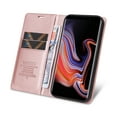 thumbnail image 3 of Wallet Case for Samsung Galaxy Note 9, Kickstand and 2 Card Slots, Shockproof and Scratch Resistant, Gold, 3 of 14