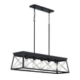 thumbnail image 3 of Briarwood Collection Five-Light Textured and Cerused Black Farmhouse Style Linear Island Chandelier Light, 3 of 14