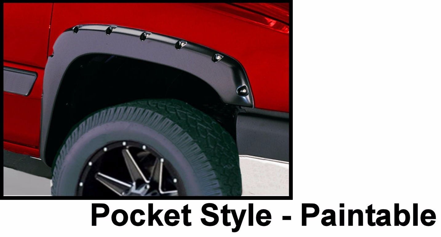 Modifystreet Rivet Pocket Style Fender Flares for 07-14 Chevy Avalanche