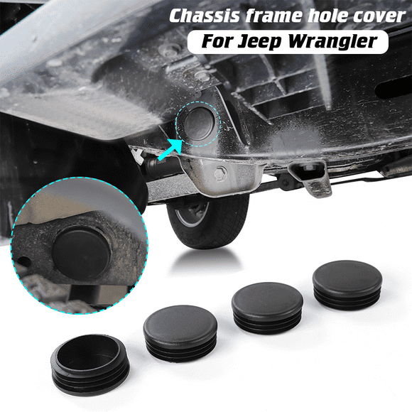 CheroCar 4 Pcs Chassis Rubber Stopper Accessories for 2018-2020 Jeep Wrangler JL & 2020-2021 Jeep Gladiator JT, Black