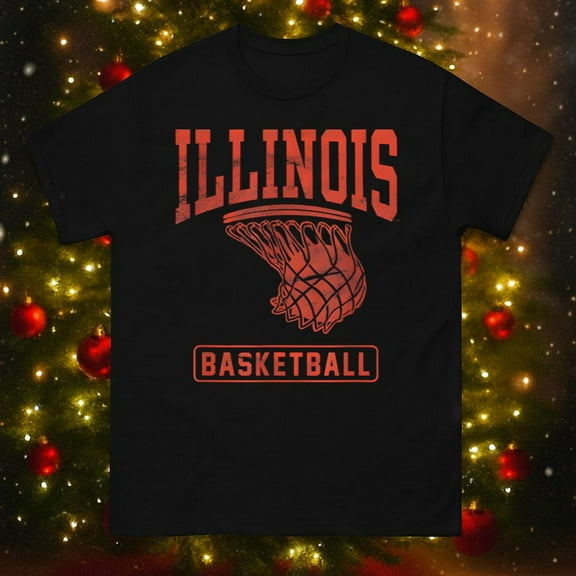 University Of Illinois Fighting Illini Basketball Team Spirit T-Shirt, up to size 5XL