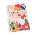 thumbnail image 2 of Spiral Notebook 5.98inchx8.27 pulgadas 96 hojas de hojas de cuaderno forrado para la escuela de oficina Flores, 2 of 8