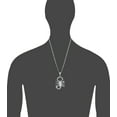 thumbnail image 2 of Large Sterling Silver Scorpion Pendant Necklace 2.4 Inches with Diamond Cut Finish and 24 Inch Figaro Chain, 2 of 3