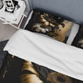 thumbnail image 4 of Designart "Daisy in Black and Gold II" Floral & Botanical Bedding Covert Set - Daisy Black Floral Bed Set With 1 Sham, 4 of 6