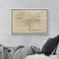 thumbnail image 3 of IDEA4WALL Framed Canvas Art Wall Decor Minimalist Bare Tree Landscape in Neutral Tones Home Wall Decorations Minimalist Illustrations Digital Art for Dorm Home Office - 24"x36" White, 3 of 5