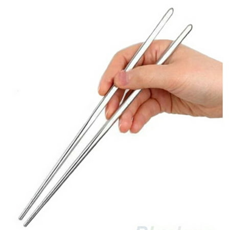 

2 Pair Chinese Stylish Non-slip Design Chop Sticks Stainless