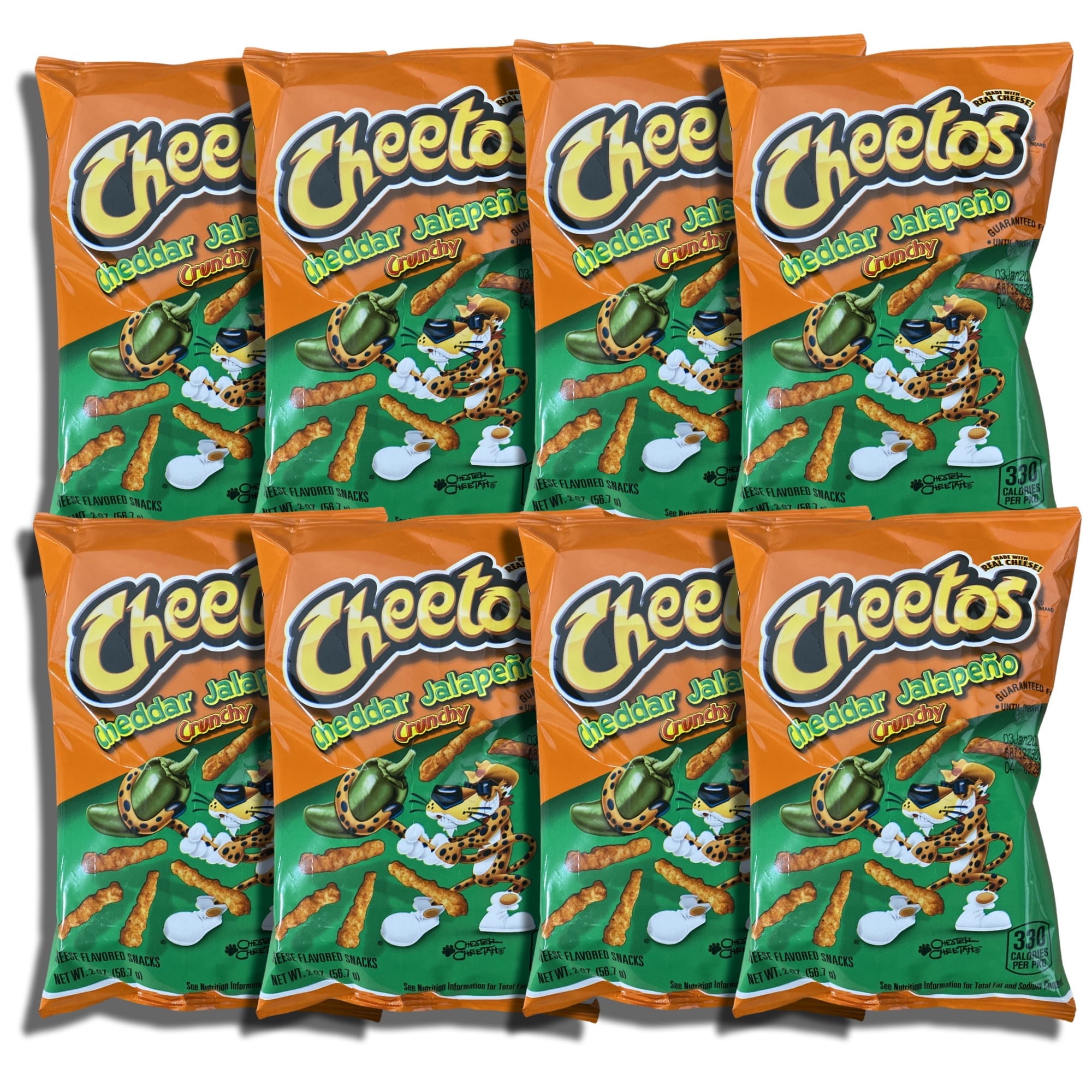 Tribeca Curations | Cheddar Jalapeno Crunchy Corn Snacks | 2 Oz | 8 Bag Bundle