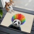 thumbnail image 4 of Funny Panda 2'x3' Washable Rug, Rainbow Abstract Animals Non-Slip Soft Doormat Area Rugs for Entrance Bathroom Bedsides, StainResistant Carpet for Kitchen Bedroom, Entryway Floor Mat, 4 of 9