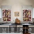thumbnail image 4 of 3PCS Kitchen Curtains Set, 27.5x36in Polyester Tier and Valance with Hawaii Botanical Tropical Leaf and Flower Print, Drapes for Bathroom or Café, 4 of 6