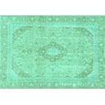 thumbnail image 1 of Ahgly Company Indoor Rectangle Abstract Turquoise Blue Modern Area Rugs, 7' x 10', 1 of 4