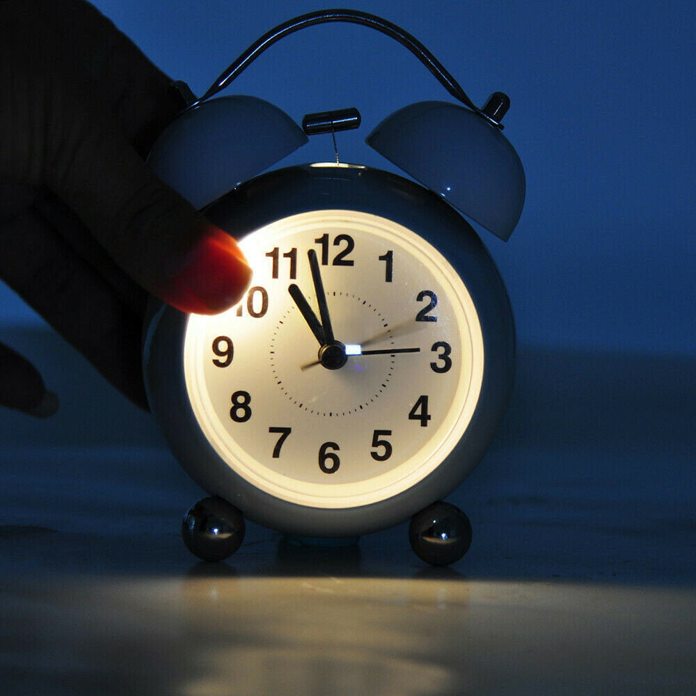 Details about   Analog Alarm Clock Vintage Retro Classic Silent Night Light Extra Loud Twin Bell 