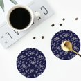thumbnail image 4 of Vsdgher Bicycle1 Print Leather Coasters for Drinks, Durable Drink Coasters 4 Set for Tabletop Protection, Luxurious Home Décor and Housewarming Gift-Round Shape, 4 of 6