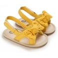 thumbnail image 5 of Infant Baby Girls Sandals Soft Sole T-Strap Toddler Flats First Walkers Summer Shoes, 5 of 7