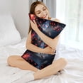 thumbnail image 4 of Pofeuu Cosmic Red Sparkle Dice Print Satin Pillowcase for Hair and Skin Pillow Cases, Silk Pillow Cases, Soft Cooling Pillow Covers, 20x30 Inches（Pillow core not included）, 4 of 7