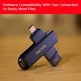 thumbnail image 2 of Unidad de teléfono SanDisk de 256 GB para iPhone 15 y modelos anteriores Metallic Sky, 2 of 7