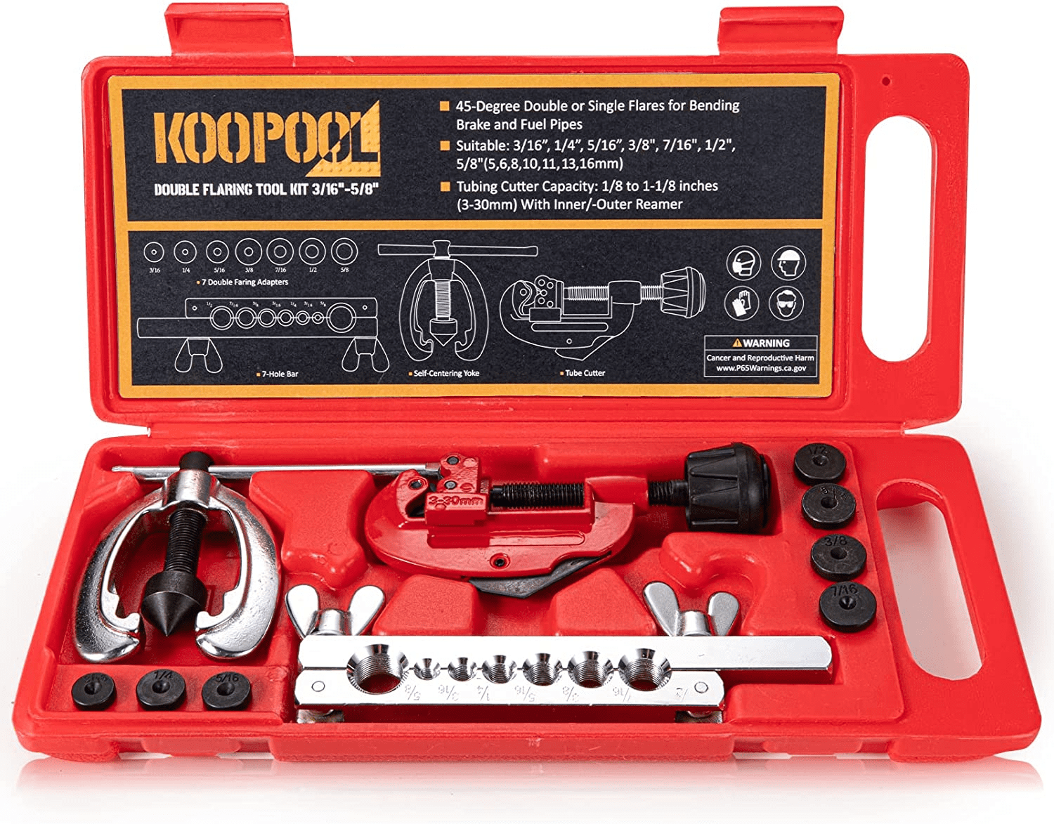 Copper tube flaring cutting tool kit,pipe flaring tool set WK-806FT 