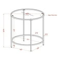 thumbnail image 5 of Furniture of America Keefer Contemporary Glass Top Side Table in Red, 5 of 5