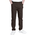 thumbnail image 2 of Piuwrlz Boys Pocket Cargo Pants Kids Winter Plain Jogger Pants Long Sweatpants Brown Size 6 Years, 2 of 9