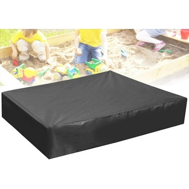 BUZIFU 1 Pcs Sandpit Covers 120 * 120CM Sandbox Cover Waterproof Sandpit Cover 210D Oxford Cloth Sandpit Canopy Square Sandbox Protective Cover with Drawstring to Protect The Sandbox from Rainwater
