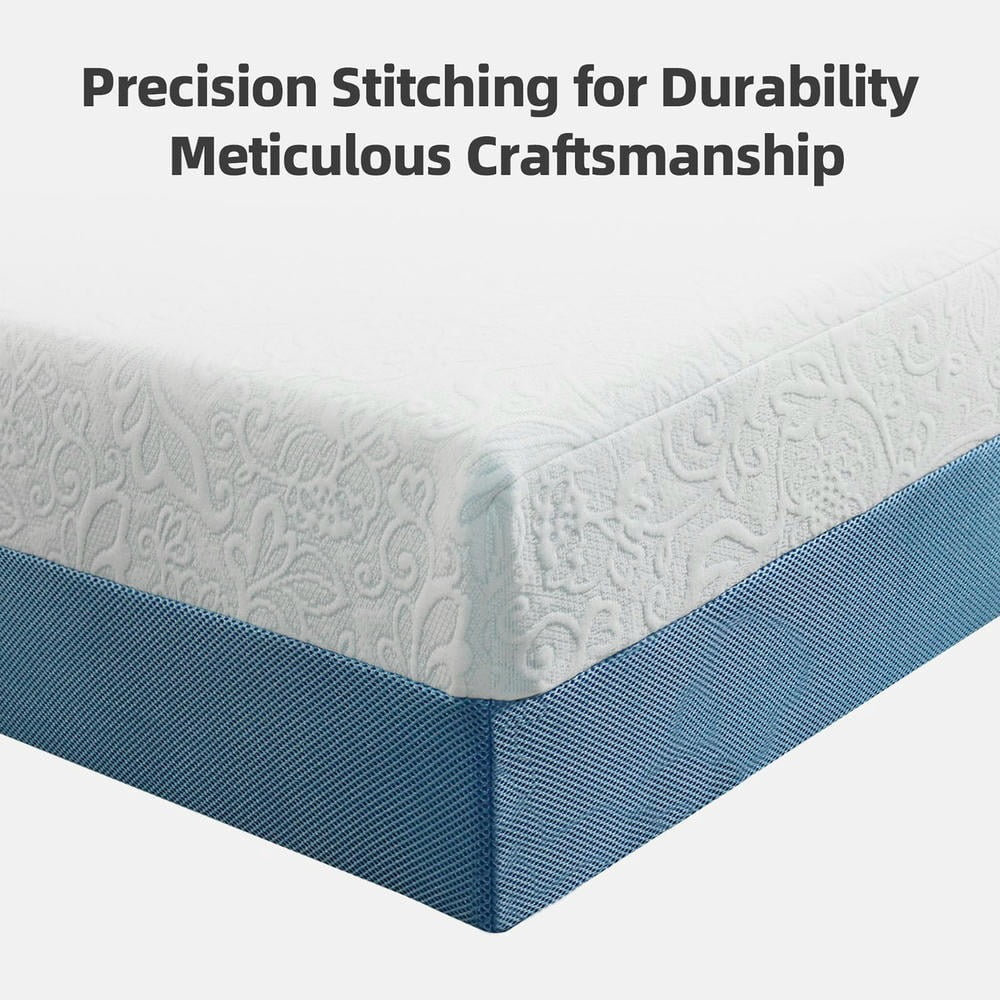 Barara King 10 Inch King Size Mattress with Copper Infusion, 7 Zonal, Adjustable Bed Compatible, Made in Japan, Blue White