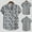 Gray, variant on POTETI Hawaii Men's Shirts Beach Tropical Casual Short Sleeve Button Down Shirt Tops