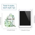 thumbnail image 2 of Adhesivos para ventanas con diseño de jaula de pájaros, flores, pájaros, primavera y verano, para puertas corredizas de cristal, vinilos de alerta anticolisión., 2 of 9