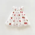 thumbnail image 1 of Vestido Tutú De Tul De Mariposa Para Bebé Niñas Patrón De Bordado De Cereza Sling De Niña 1er Cumpleaños, 1 of 4