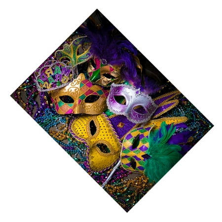 Image of Mardi Gras Backdrop Carnival Party Decorative Festival Supplies Background Vinyl