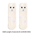 thumbnail image 4 of Linyer Winter Fleece Socks Animal Print Non  for Slip Long Warm Lounge Slipper Middle Tube Sock Christmas Gift for Women Cat, 4 of 8