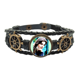 thumbnail image 1 of Elegante, elegante. Pulsera marina tejida en cuero, 1 of 4