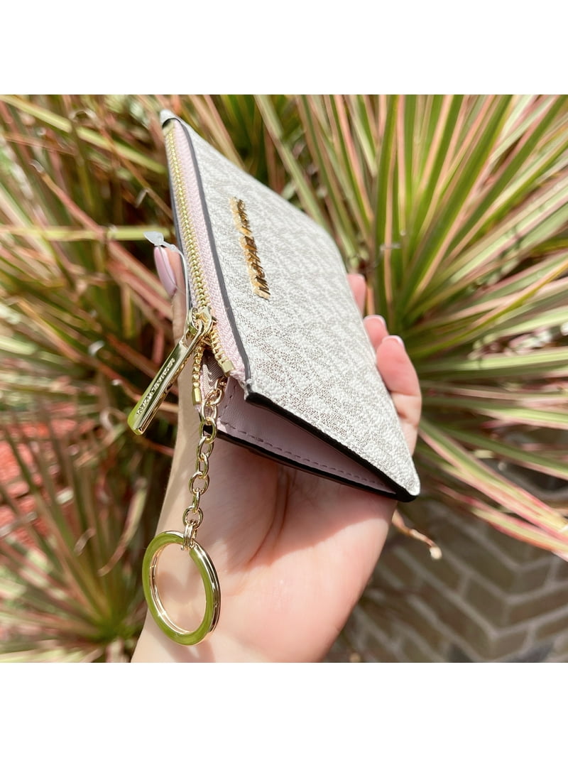 マイカルコース　key and coin purse Michael Kors Key Ring Top Zip Coin Pouch Id Card Holder