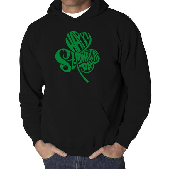 Men's Word Art Hooded Sweatshirt - St. Patrick's Day Shamrock