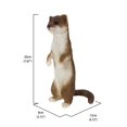thumbnail image 3 of Hi-Line Gift Ltd. Debout Moins Belette Statue, Brun et Blanc, 3 of 3