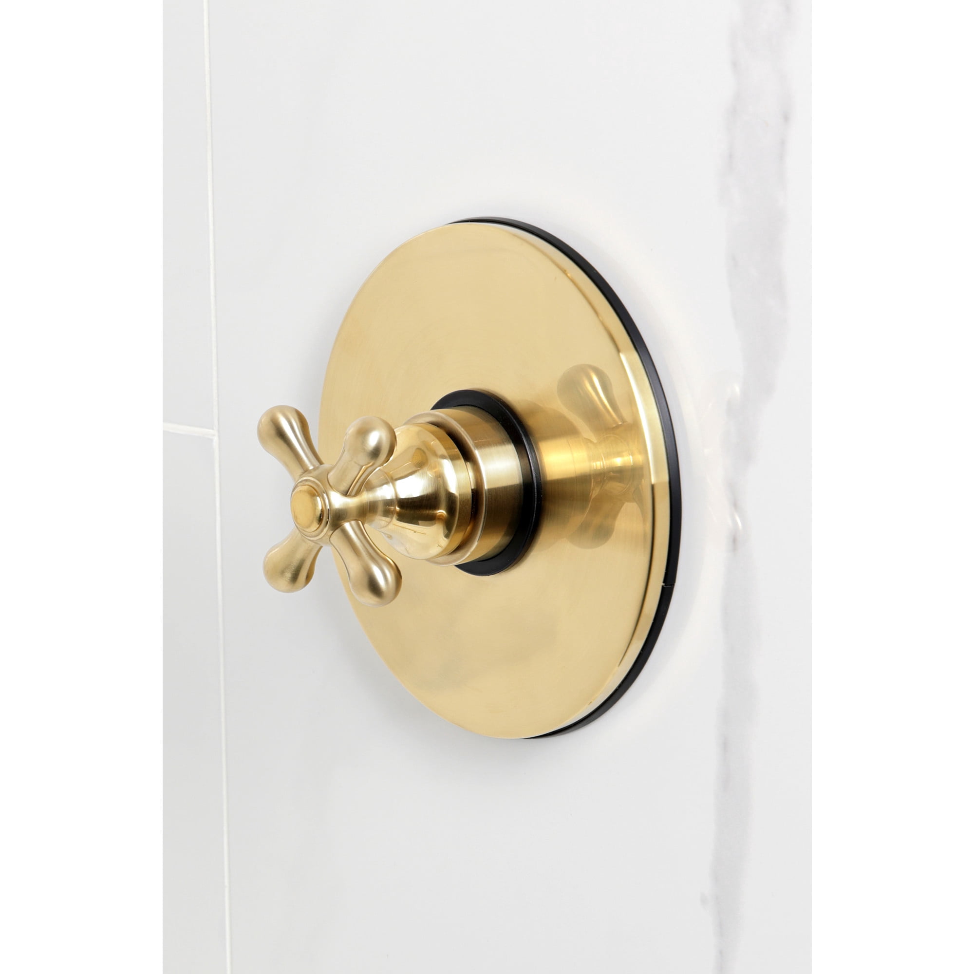 Kingston Brass KB6337AXTO Restoration Single-Handle Pressure Balanced Tub Faucet in Brushed Brass