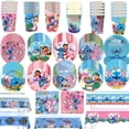 thumbnail image 2 of Decoración de fiesta de cumpleaños de Disney Lilo Stitch, vaso desechable, plato, mantel, servilleta, baby shower, regalos para niños, suministros para fiestas, 2 of 5
