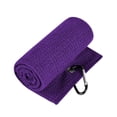 thumbnail image 1 of Toalla de golf cómoda con toalla limpia de pelota de golf accesorios de golf carabinores Púrpura, 1 of 8