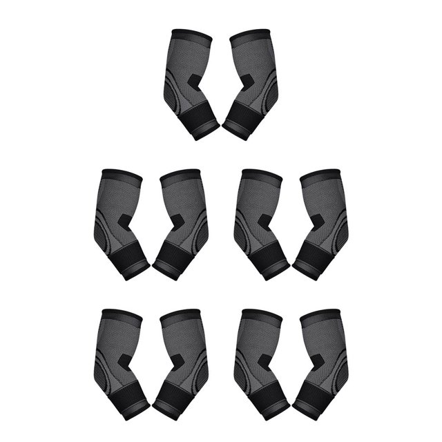 Naiovety Paquete de 2 Coderas Tejer Elástica Entrenamiento Soporte Manga Transpirable Cómodo Tenis Protección Brazo Envoltura Negro METRO 5Conjunto