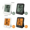 thumbnail image 2 of Indoor Hygrometer Thermometer Large Screen Display Backlight Desk Wall Magnetic Electronic Temperature Humidity Meters with Bracket for Home Greenhouse Cellar, 2 of 7